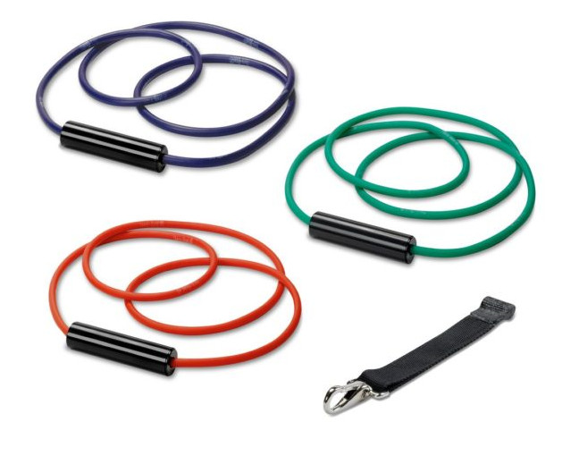 ExerBand-Triple Loop Exercise Starter Kit, 3 Unilateral Loop Tubes, 1 Web Anchor