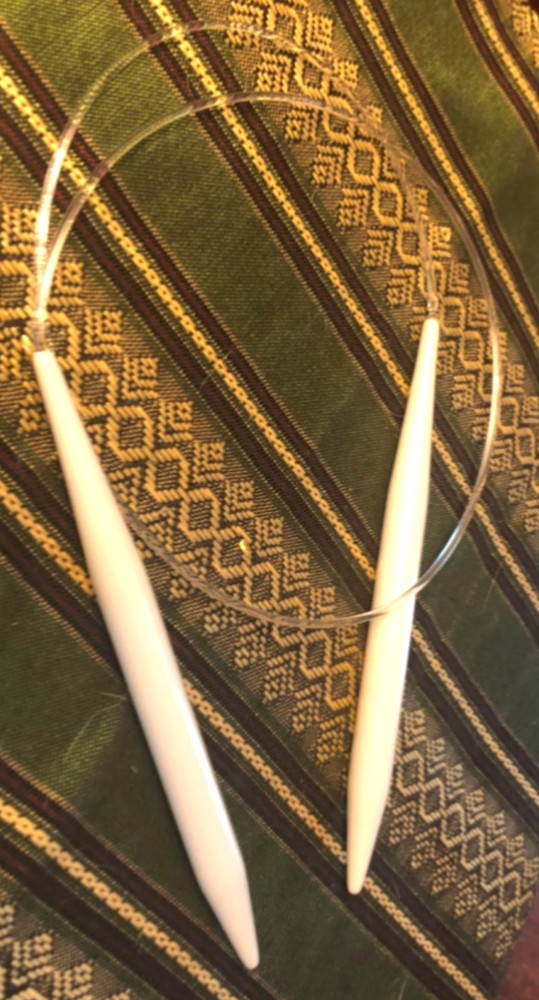 Gray Plastic Knitting Needles- Circular-size  11 - 30" long