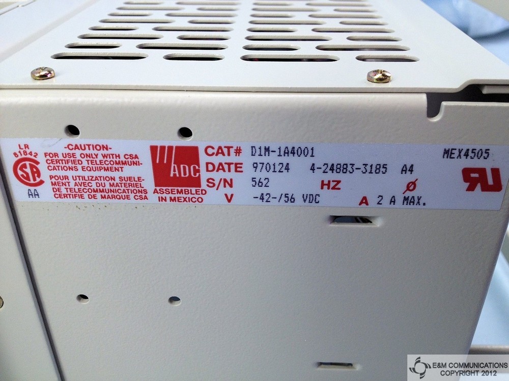 D1M-1A4001 ADC DSX 50 CIRCUIT FX MODULE PANEL CROSS CONNECT