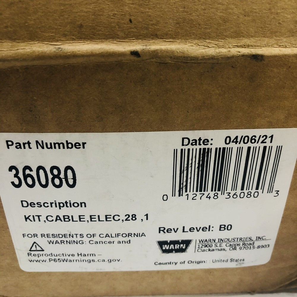 WINCH WIRE HARNESS WARN 36080