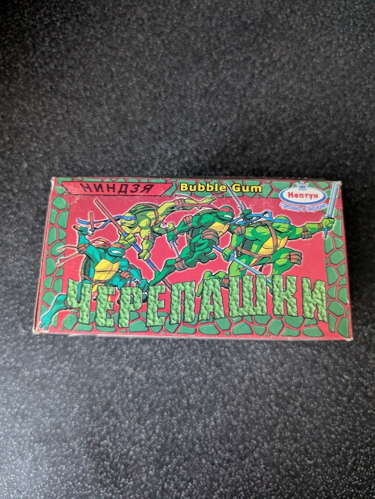 Empty box NINJA TURTLES Sticker  Bubble gum inserts Rare