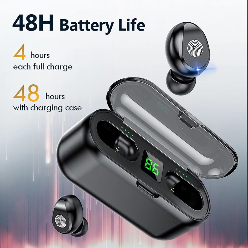 Digital Display Wireless Bluetooth Headset 5.0 Dual Call Power Display Movement
