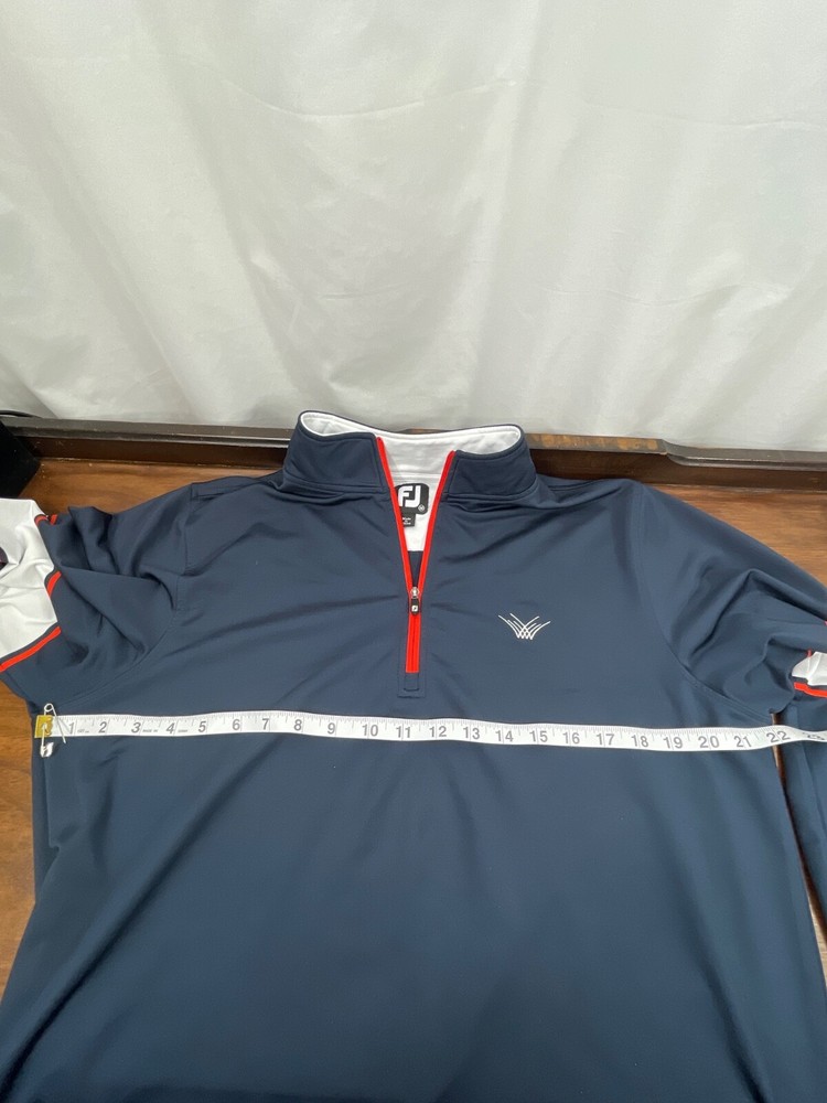 1/4 Zip FootJoy Jacket Sz Med Navy Pullover Performance Stretch Golf