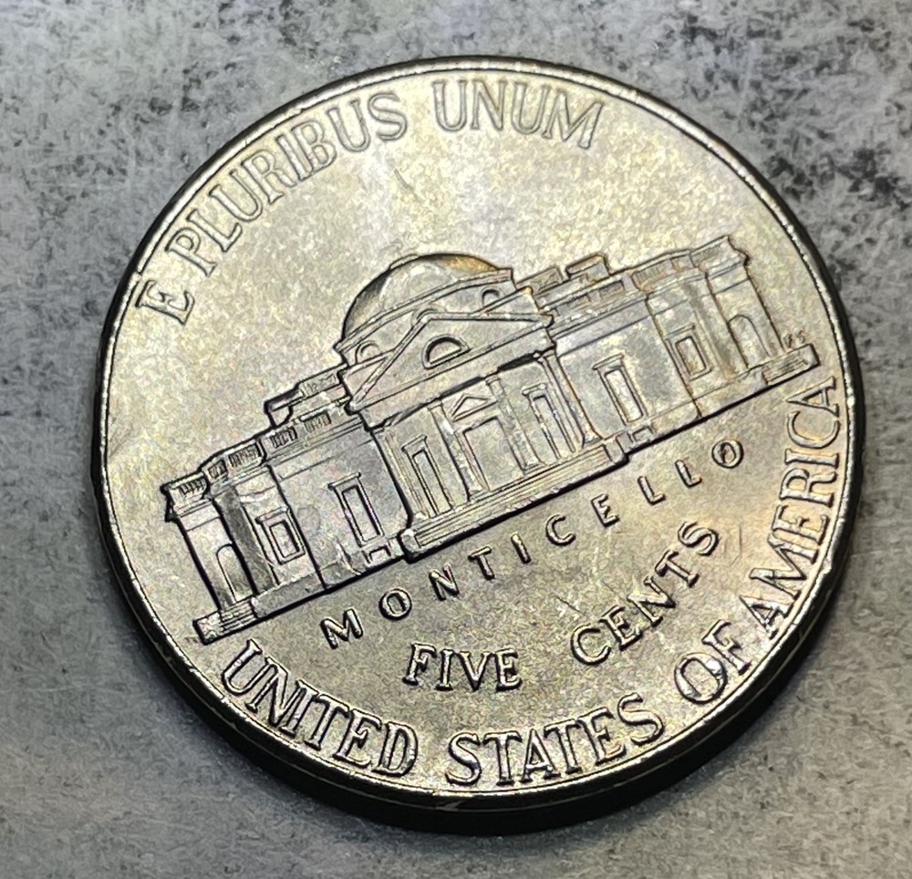 2021 P Jefferson Nickelwith Multiple Reverse Die Chips(#77427)