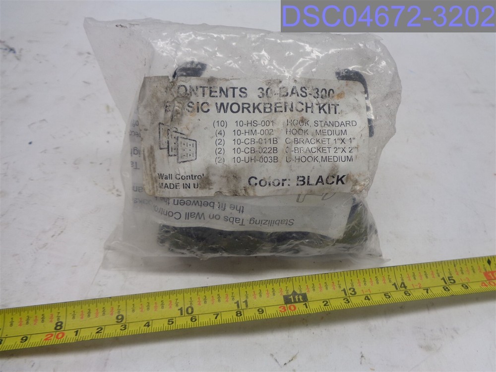 Basic WorkBench Hardware Kit (Hooks & Brackets) #30-BAS-300-Black