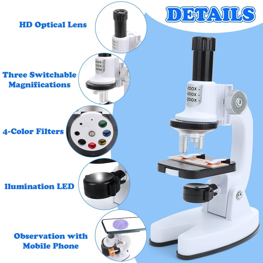 Kids Desktop Scientific Microscope Set Science Kits Science Microscope Toy