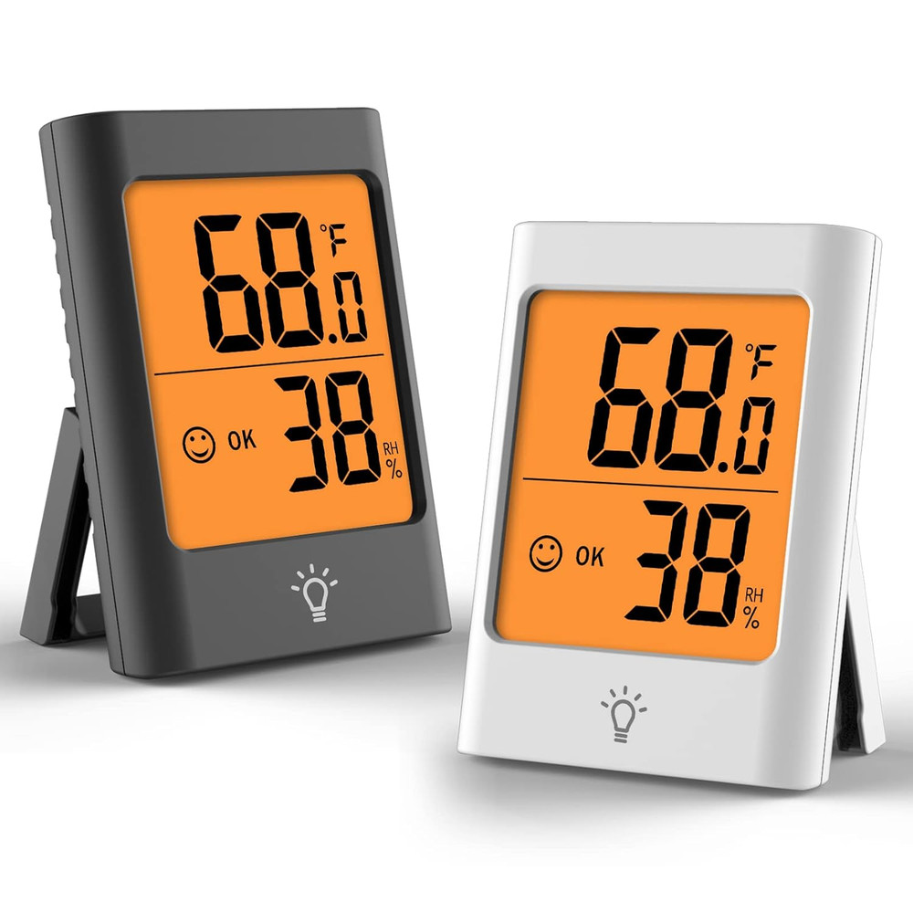 Indoor Thermometer for Home, 2Pack Hygrometer Humidity Meter Humidity Sensor wit