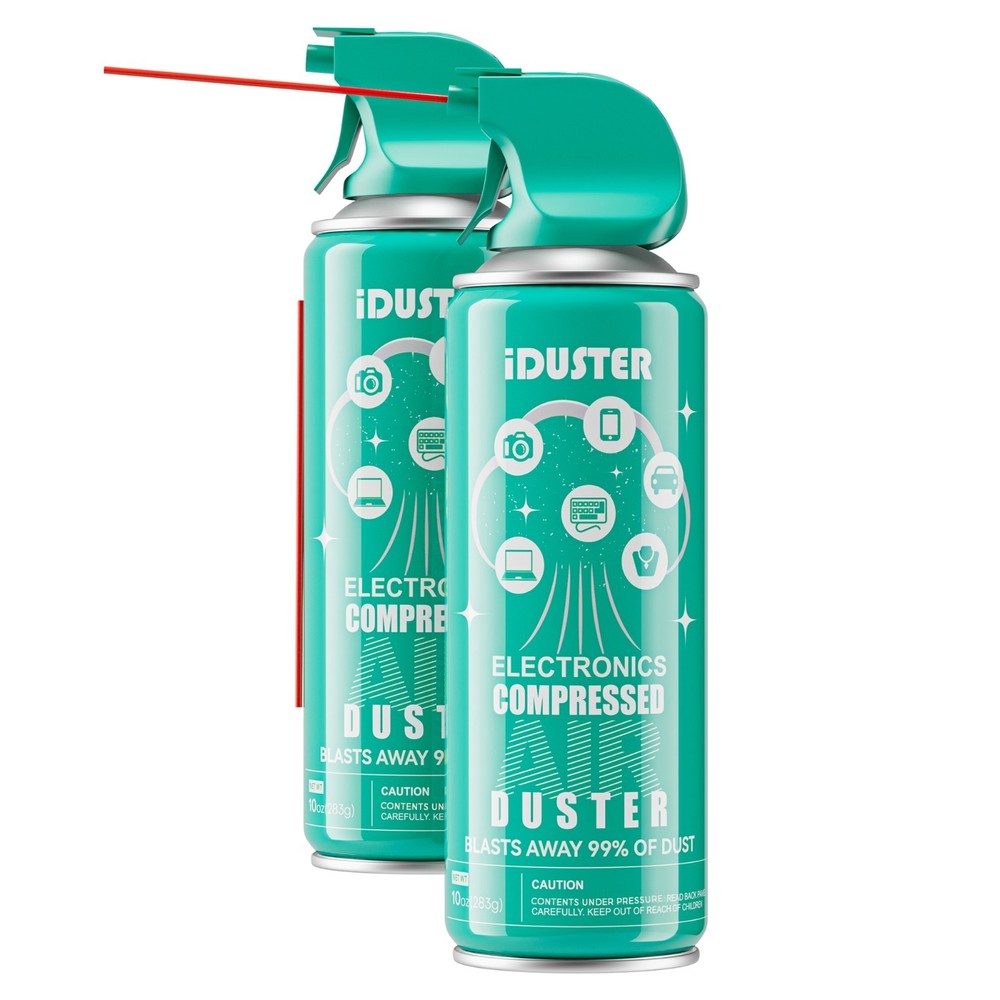 i-Duster Compressed Gas Duster CPU keybaord cleaner 2 pks