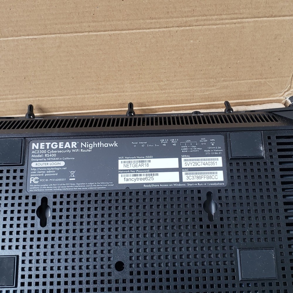 NetGear Nighthawk AC2300 Cybersecurity WiFi Router