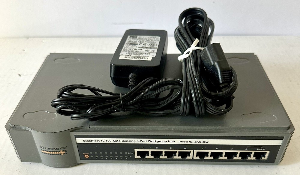 Linksys EtherFast 10/100 Auto-Sensing EFAH08W 8-Port Workgroup External Hub
