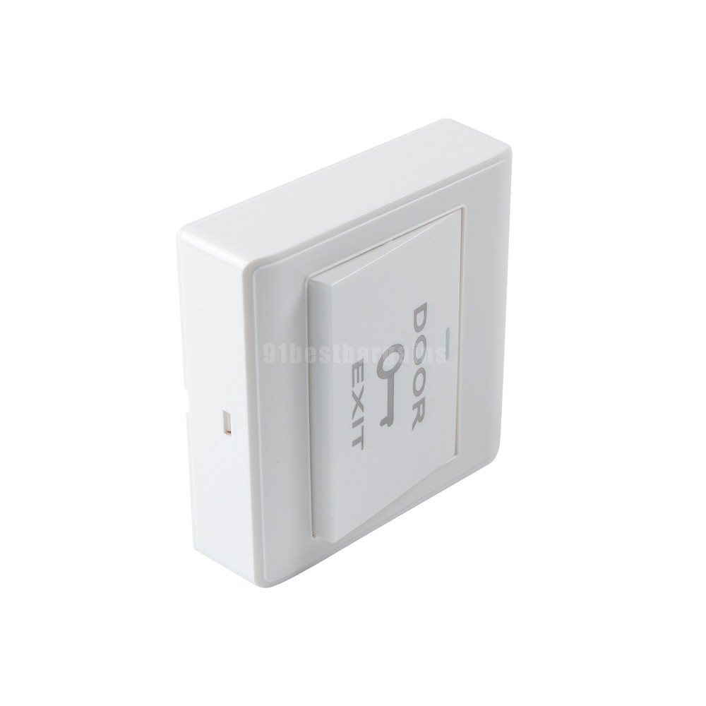 Push to Exit Button Release NO/NC/COM Door Switch Panel 86mmx86mm 36V 3A White