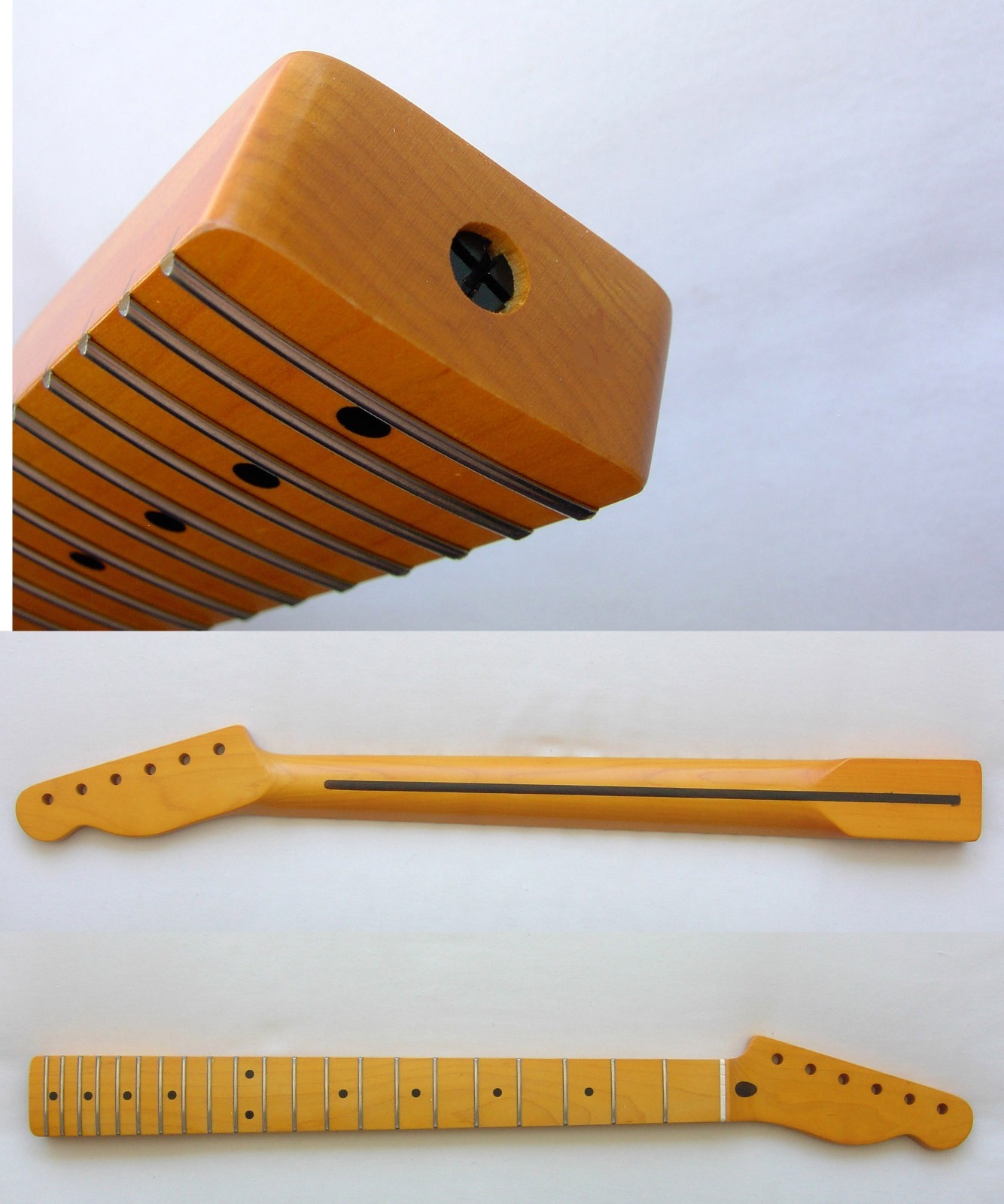 NEW* 1-Piece /Telecaster NECK/ 21 JUMBO Frets/Tint/fits Warmoth, Fender TELE