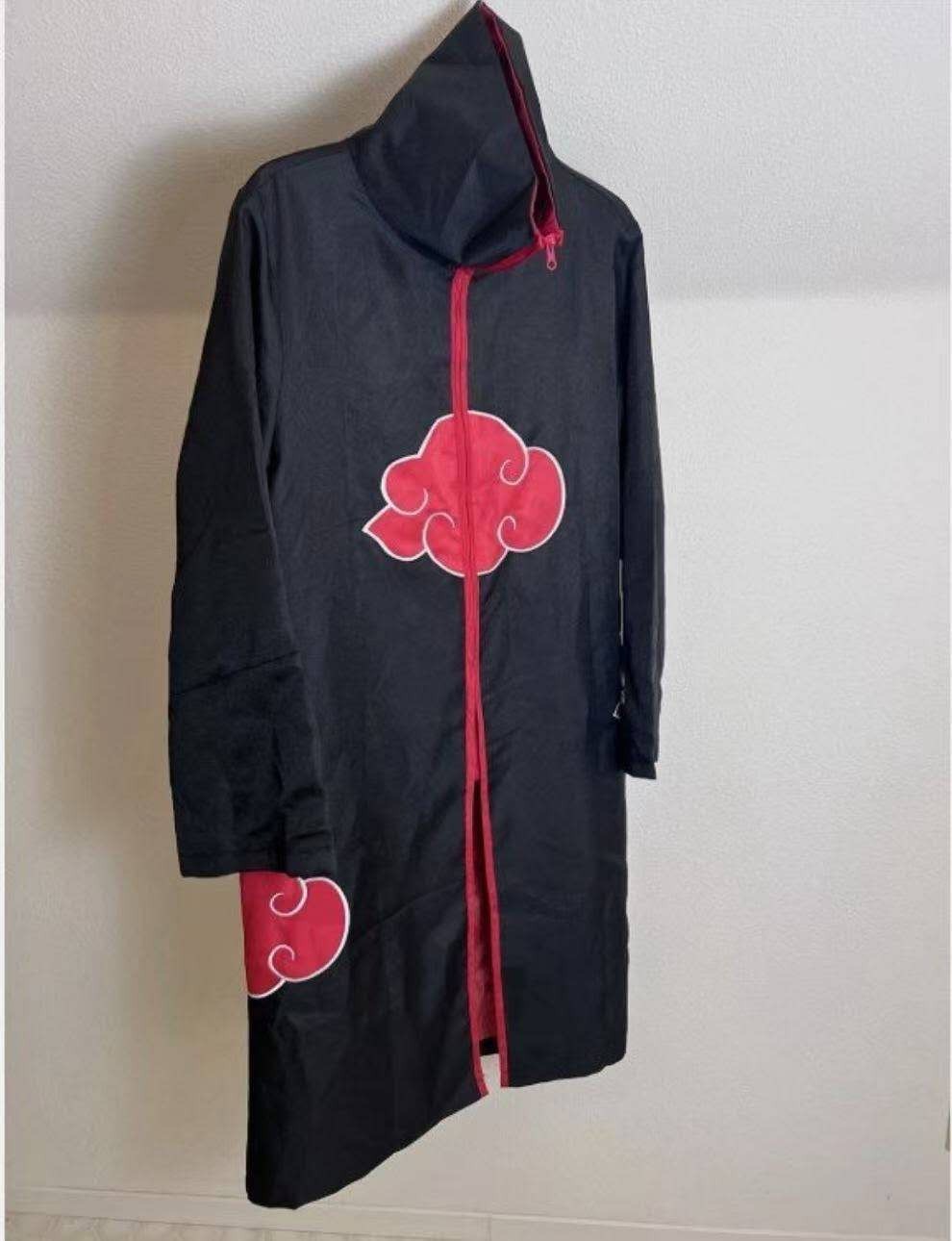 Naruto Akatsuki Cloak Set with Headband Necklace and Ring – Cosplay Costume