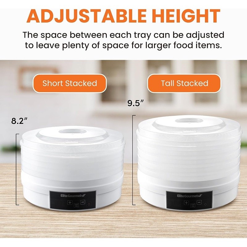Adjustable Temperature Food Dehydrator W/ Timer Healthy Snacks & Crafts New