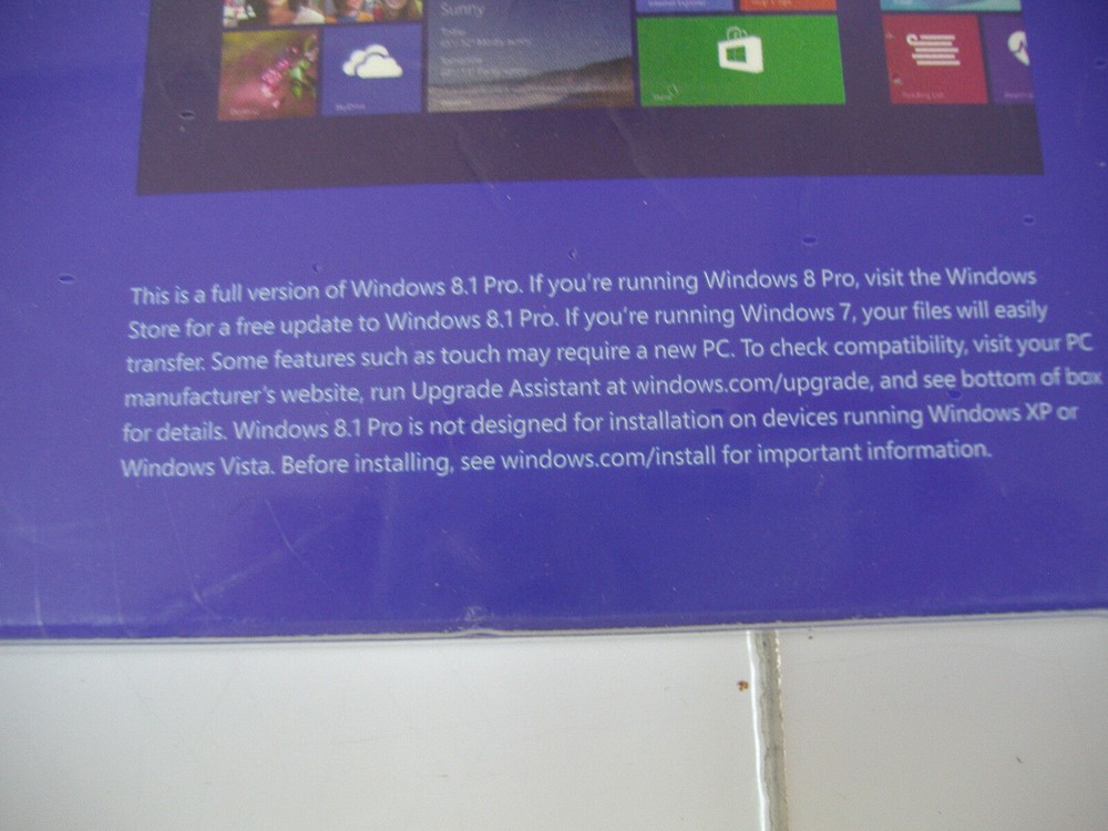 Microsoft Windows 8.1 Pro Full English Version 32 & 64Bit DVD MS SEALED BOX=