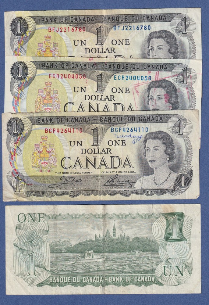 CANADA $1 (1973) Circulated Notes  ✹DDC L5✹