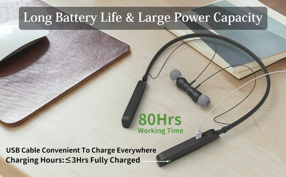 Open Box - Hearing Amplifier Aids 80H Use Time, USB Rechargeable