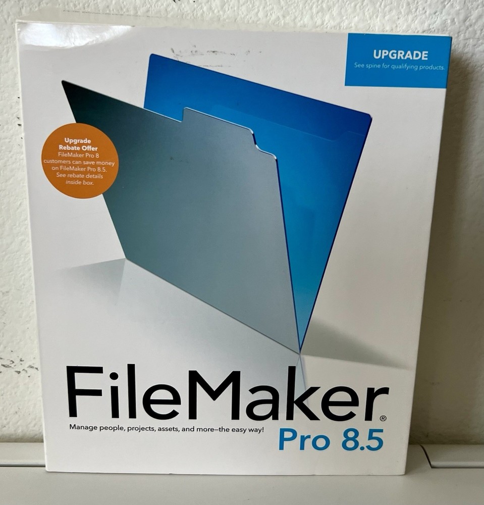 FILEMAKER PRO 8.0 ADVANCED SOFTWARE Upgrade Edition For Windows Mac. Complete