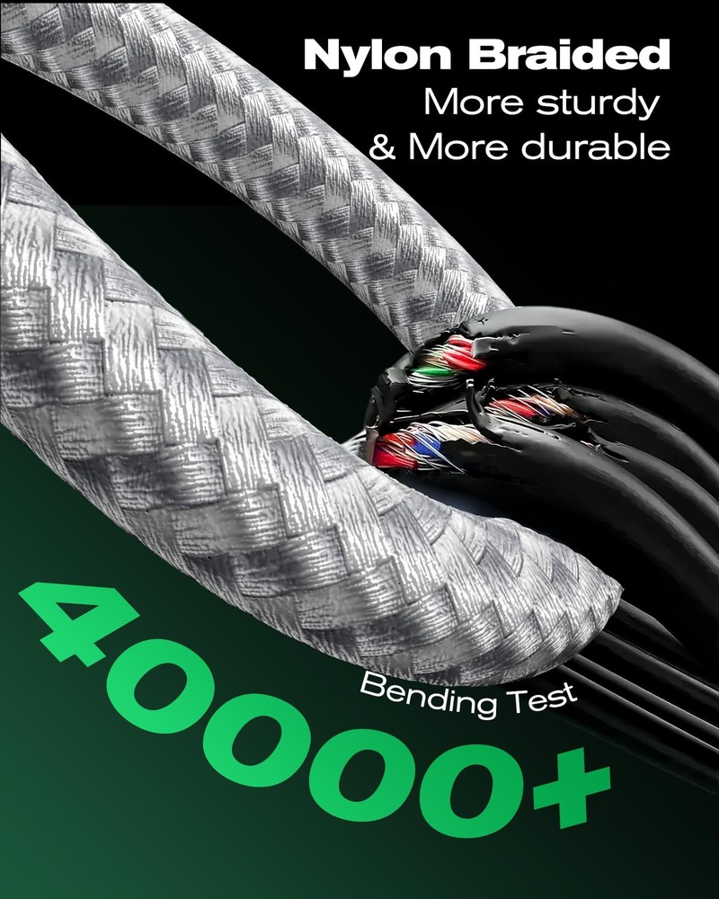 5-Pack Braided USB C Type-C Fast Charging Data SYNC Charger Cable Cord 3/6/10FT