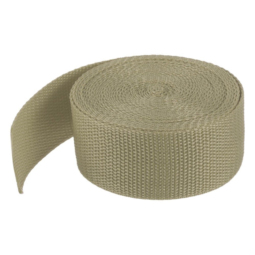 Lightweight Polypropylene Webbing Strap 3.8cm 5 Yard Khaki