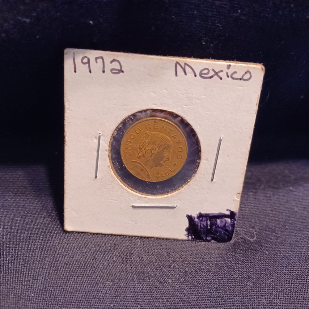 = 1972 MEXICO FIVE CENT NICKEL COIN