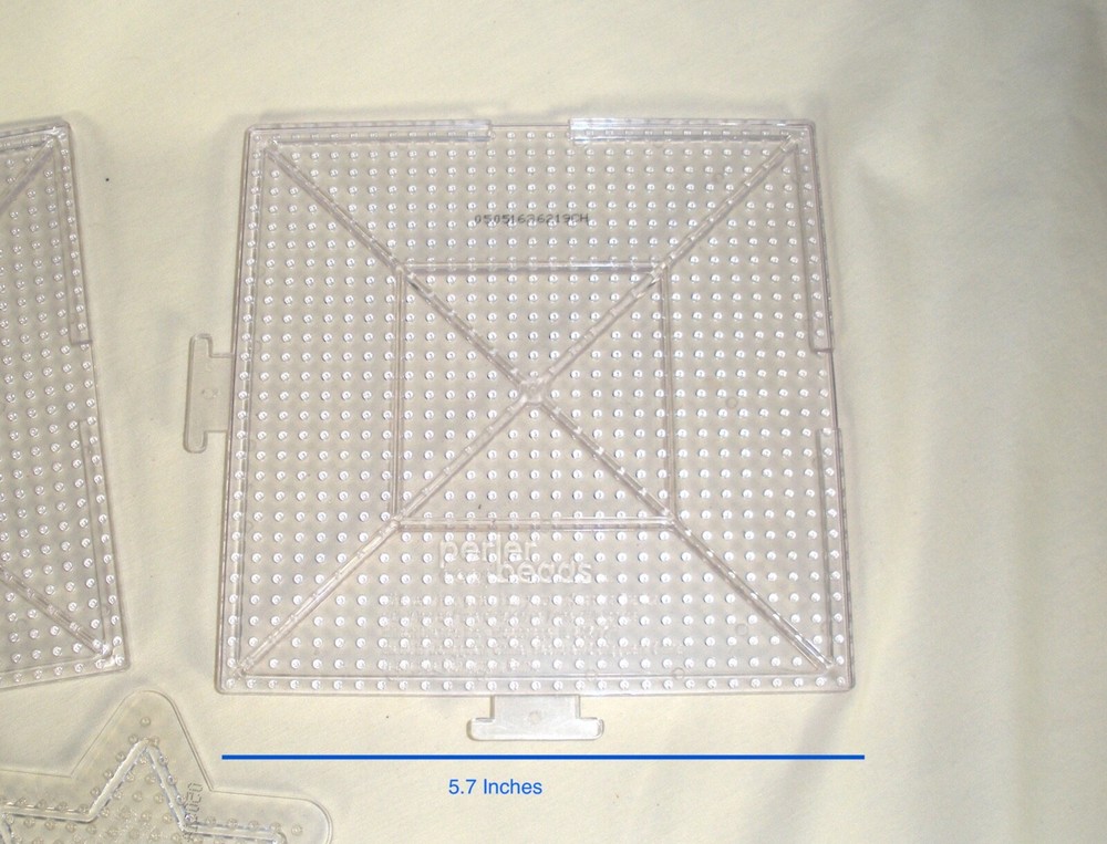 Perler Beads 9 Piece Assorted Large / Small Clear Pegboard Pattern Shapes