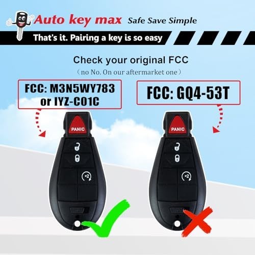 2 Programmable Key Fobs & DIY Programmer Kit for 2008-2012 Dodge RAM/Charger
