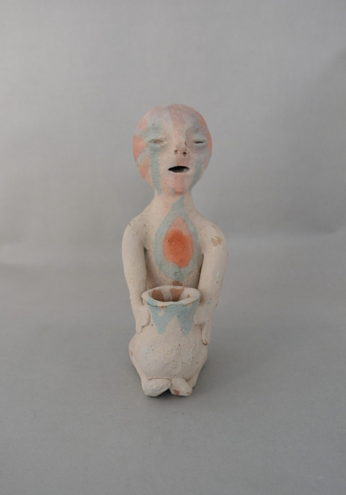 Old Tesuque Rain God  - Earthenware Pottery  Figure -