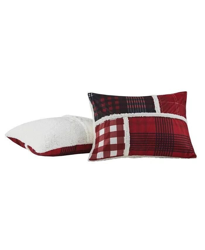 PREMIER COMFORT Patchwork Sherpa 3pc Com 3pc Comforter Set -King