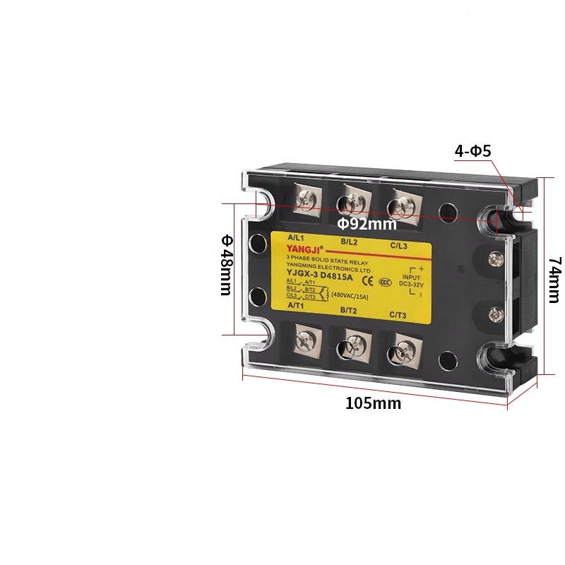 1pcs YJGX-3D4815A 480VAC 15A 3-32VDC Solid State Relay