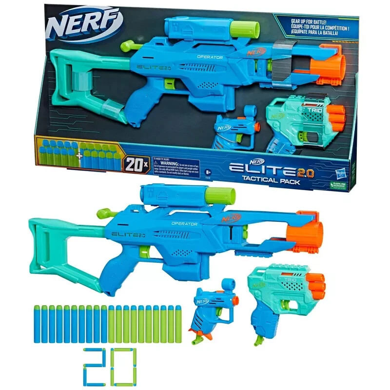 NERF Elite 2.0 Tactical Blaster - 3pk NEW