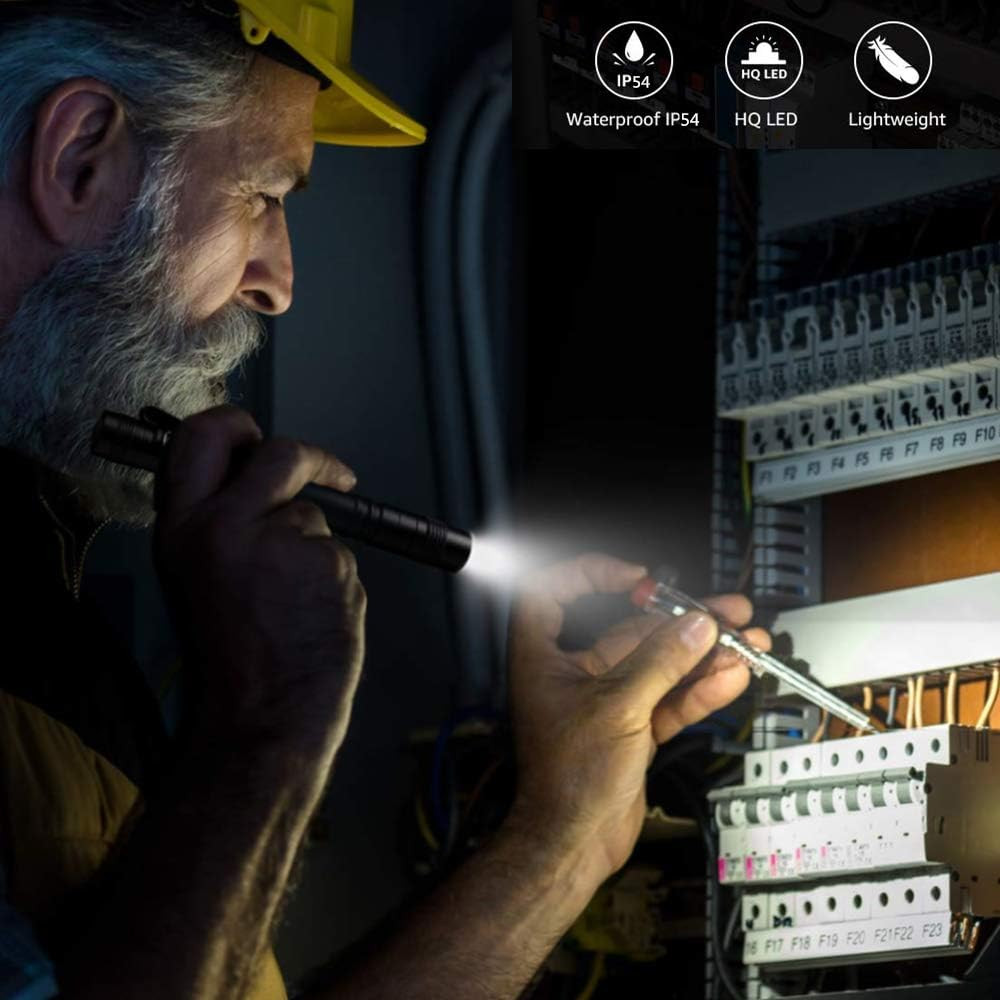 LED Pen Light Flashlight, 3 Modes Pocket Pen Flashlight with Adjustable Focus, P