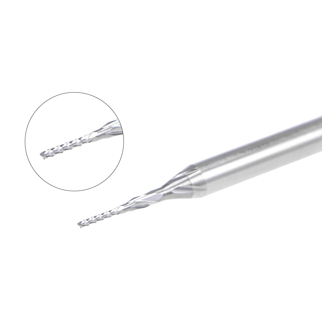 10Pcs 0.6mm Carbide End Mill Engraving CNC Router Bit for PCB Machine,1/8" Shank