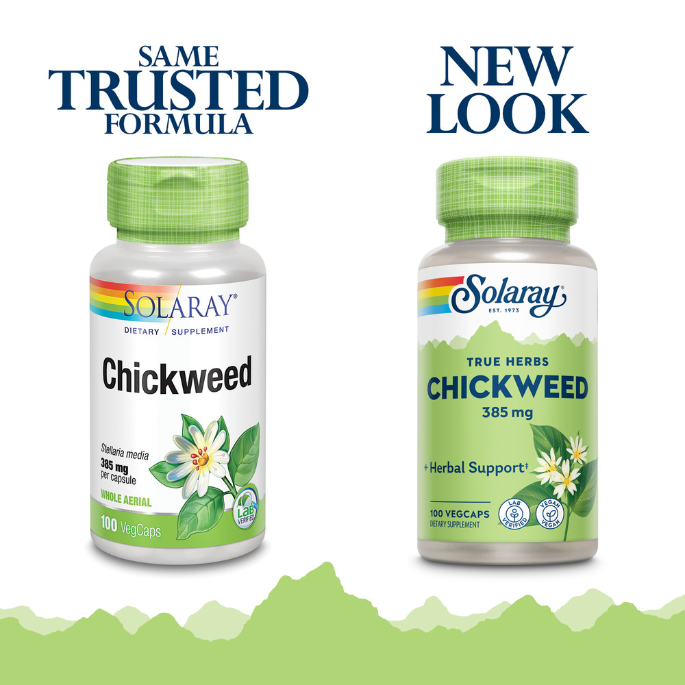 Solaray Chickweed Capsules, 385 mg, 100 Count