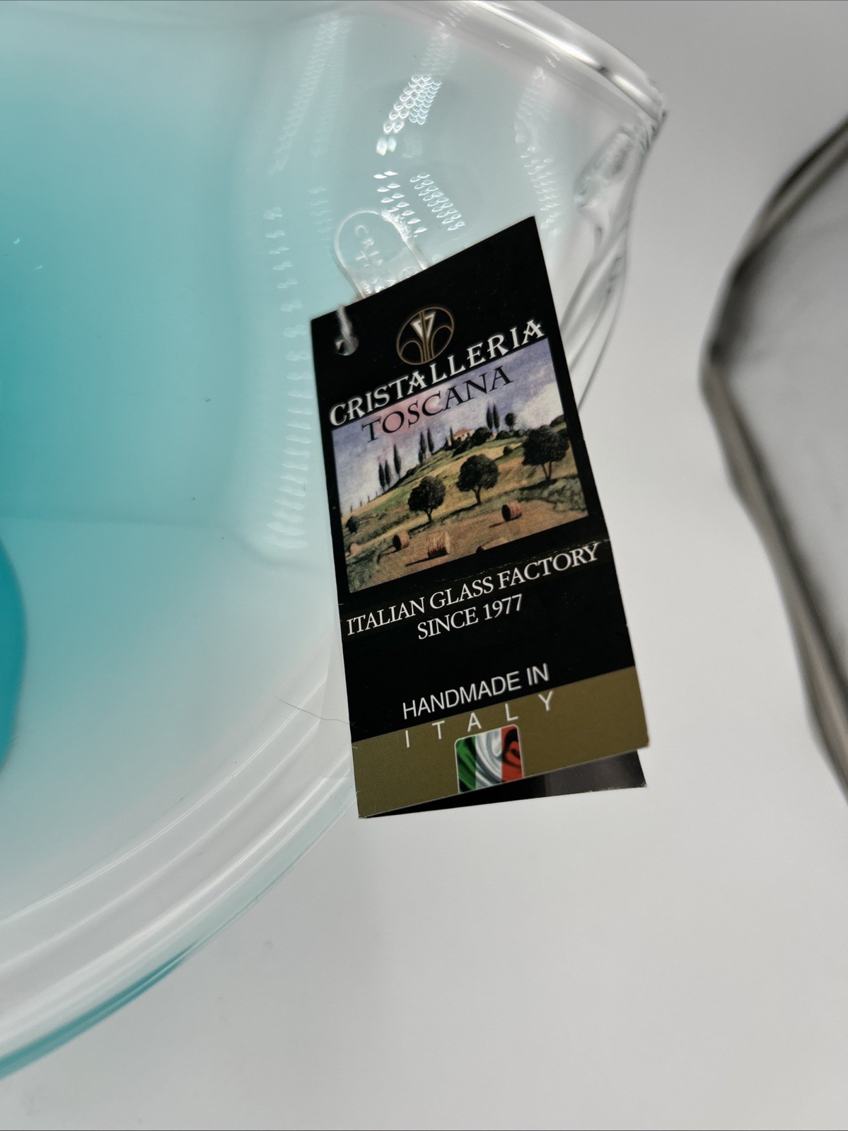 Cristalleria Toscana Blue Crystal Hand Made & Crafted in Italy