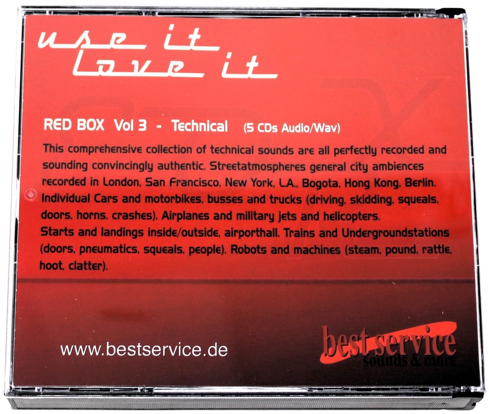 Best Service Red Box 3 Technical Sample/Sound Library/Sampling 5 CD