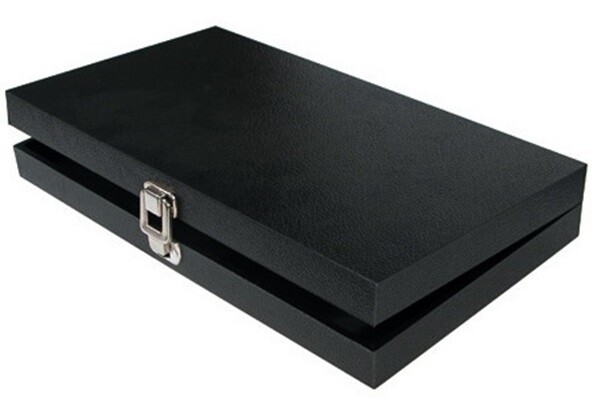 1 Wholesale Solid Top Lid Black 144 Ring Display Portable Storage Boxes Case
