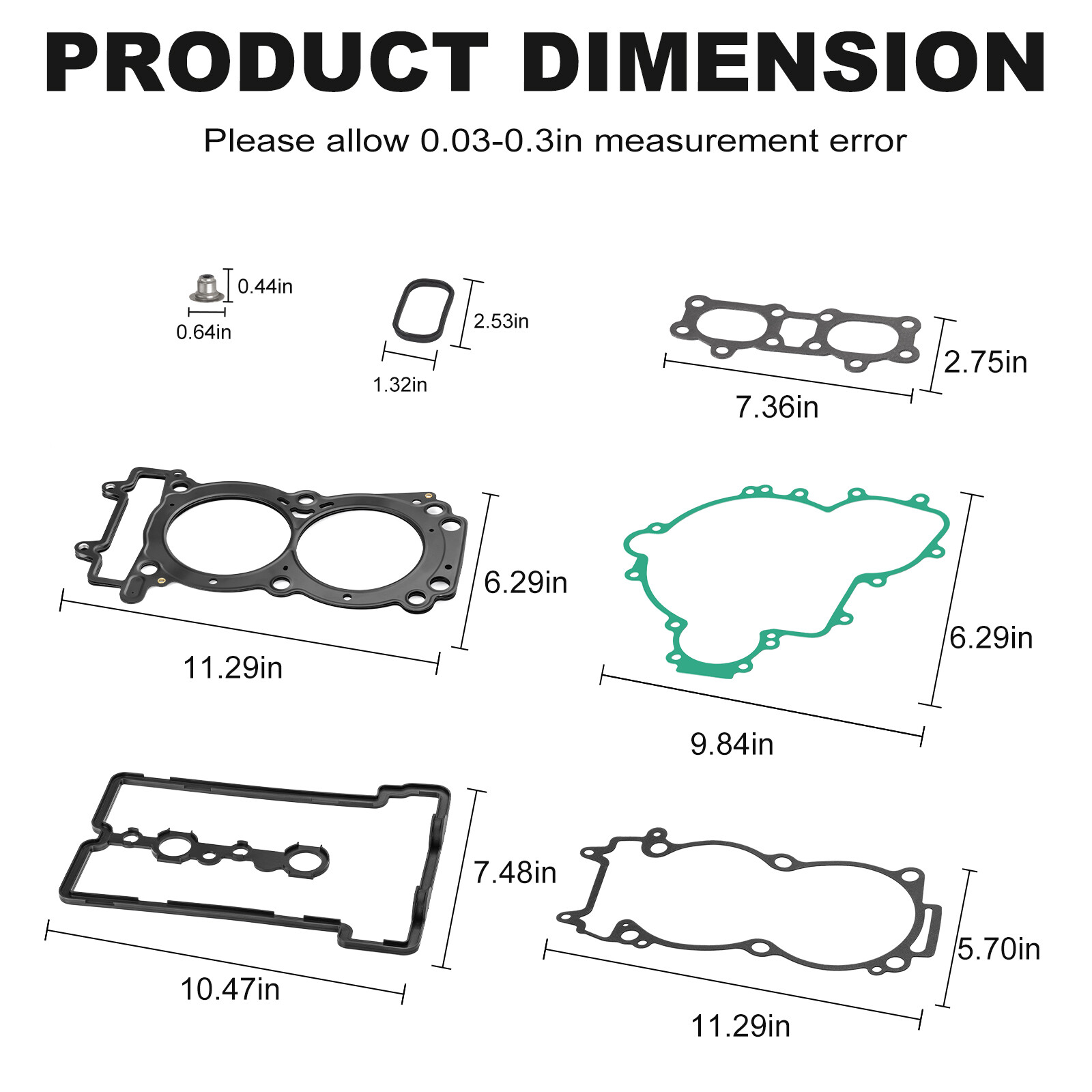 Complete Engine Gasket Rebuild Kit w/ Seal for 2017-21 Polaris RZR Turbo XP 4 S