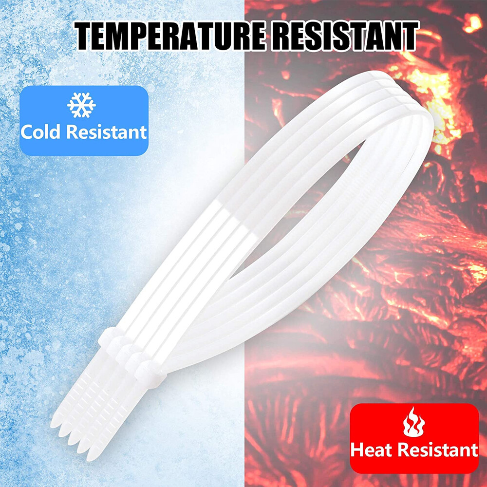 100-200Pcs Cable Ties 4" / 14" Heavy Duty Nylon Wrap Wire Zip Ties UV Resistant