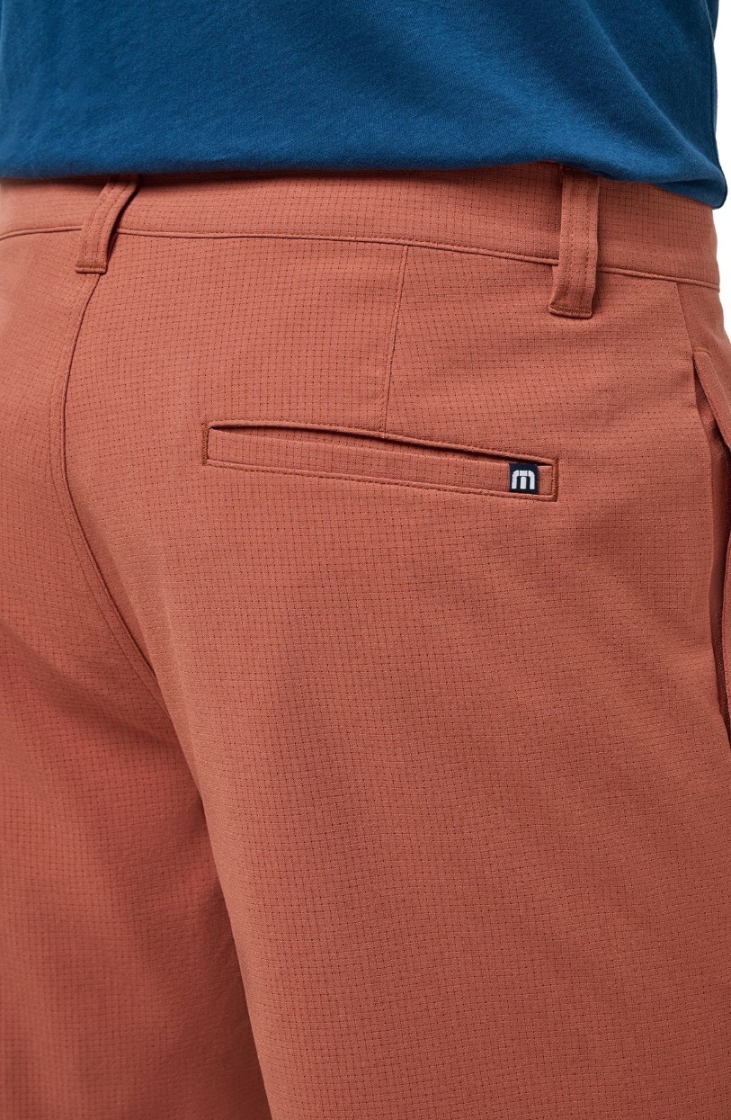 Travis Mathew Men's 9" Step Dance Golf Shorts Maple NEW $90