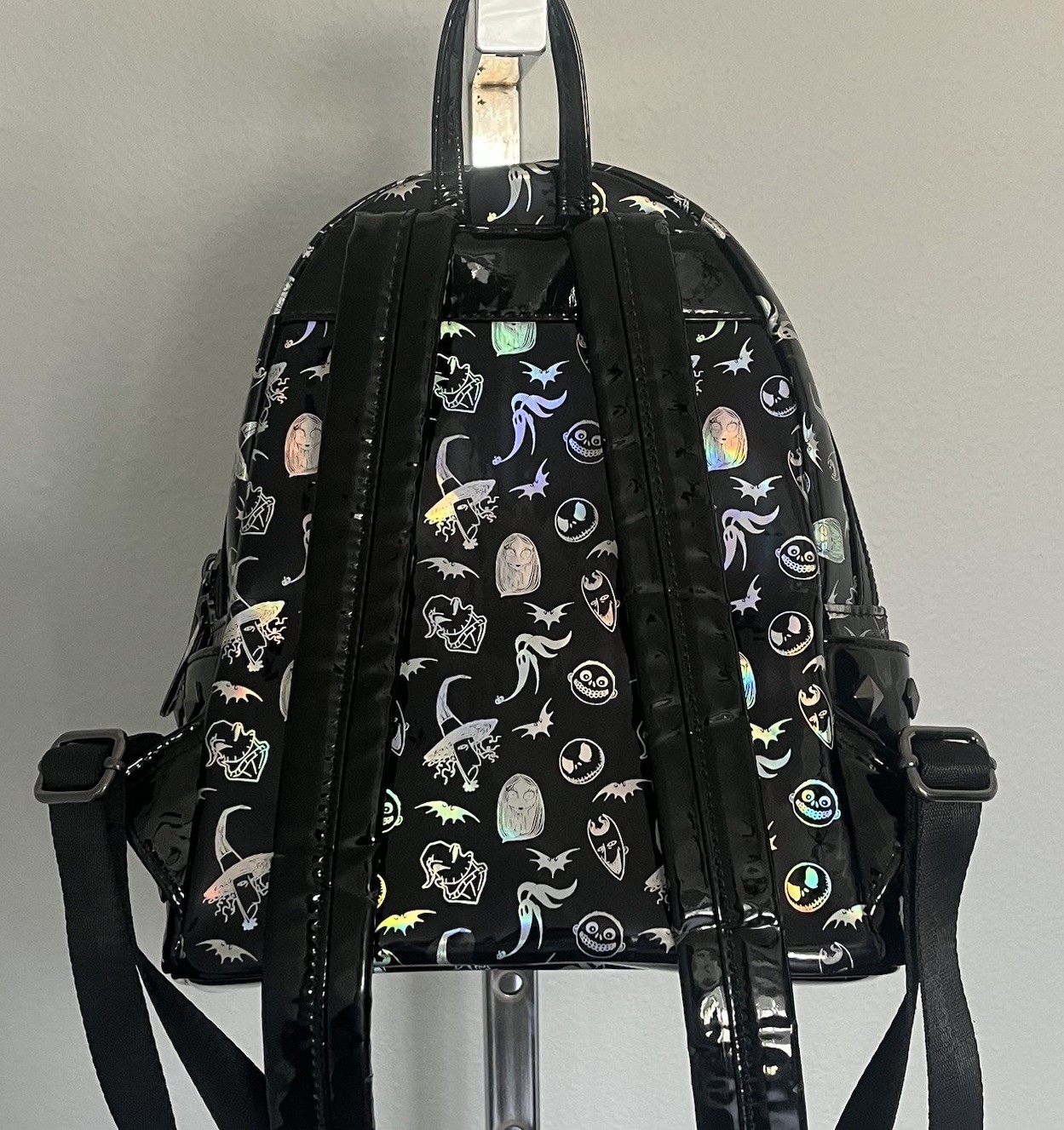 Loungefly Nightmare Before Christmas Holographic Mini Backpack Disney Park Black
