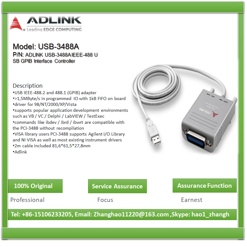 ADLINK USB-3488A IEEE-488 USB GPIB Interface Controller