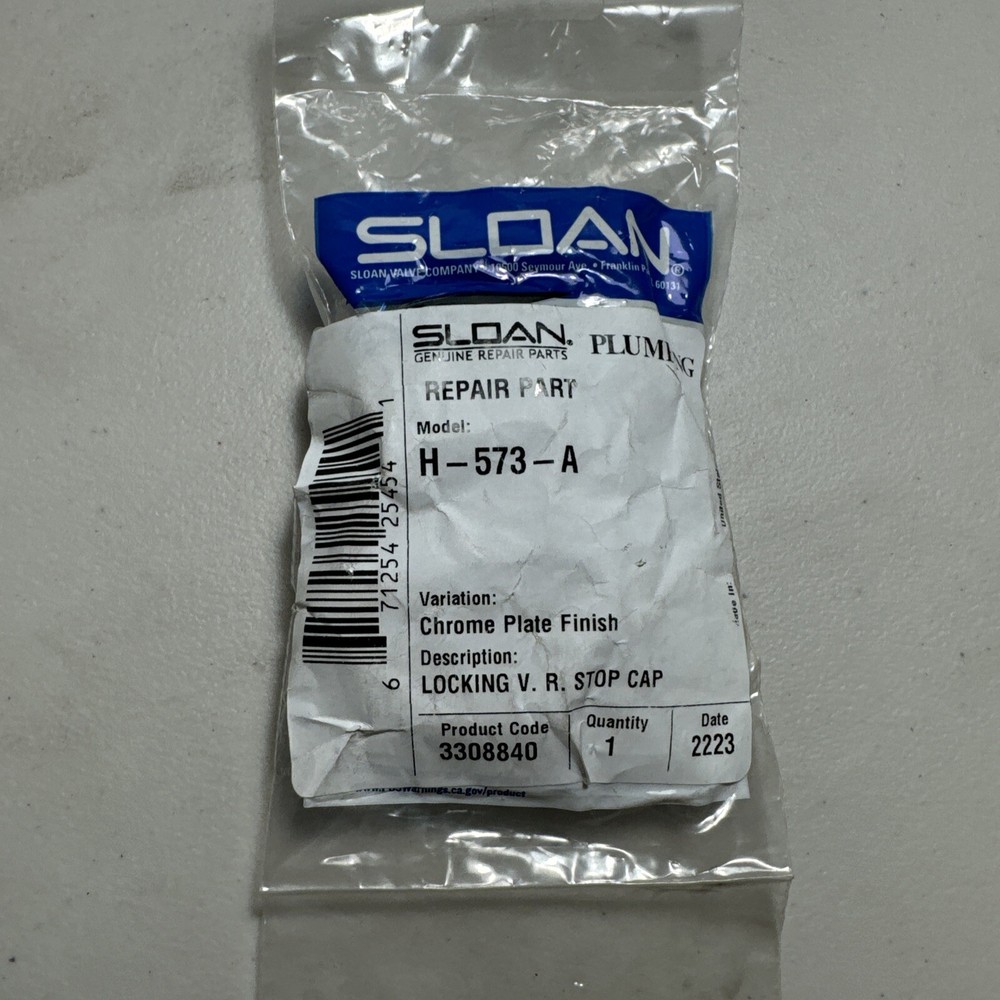Sloan H-573-A Locking Vandal Resistant Stop Cap FNFP