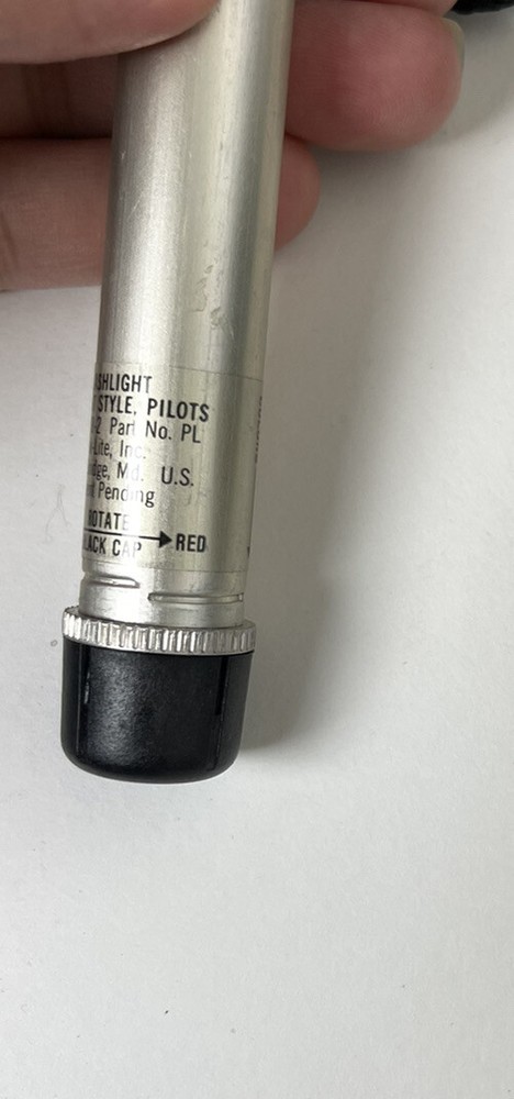 Vintage MS-21998-2 Pilots Penlight Flashlight Working