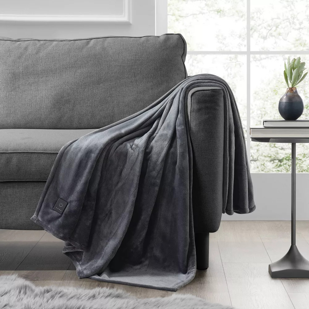 Brookstone Heated Plush Throw