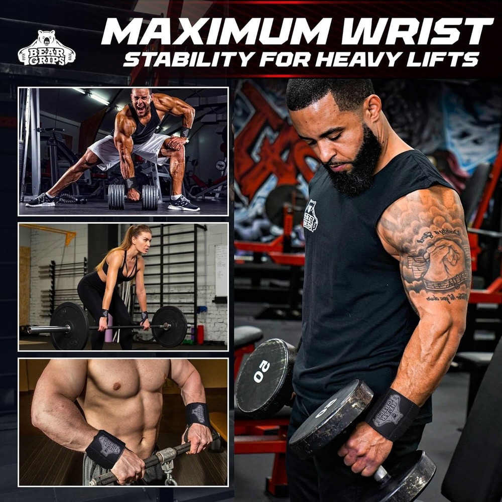 Ultimate Wrist Support Wraps for Weightlifting - Compression & Stability Focused