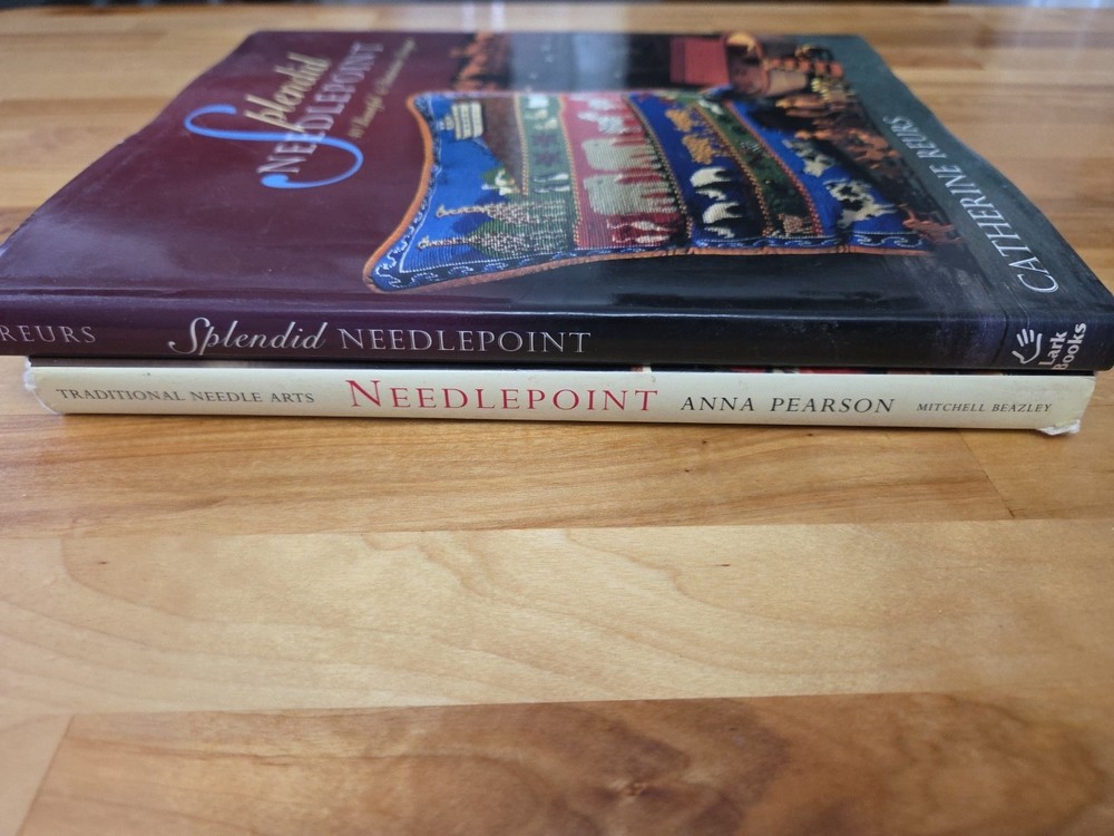 Lot 2 Needlepoint HC Needlepoint Anna Pearson Splendid Needlepoint Catherine...