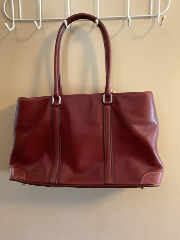 Coach Vintage Leather Maroon Briefcase. 7515