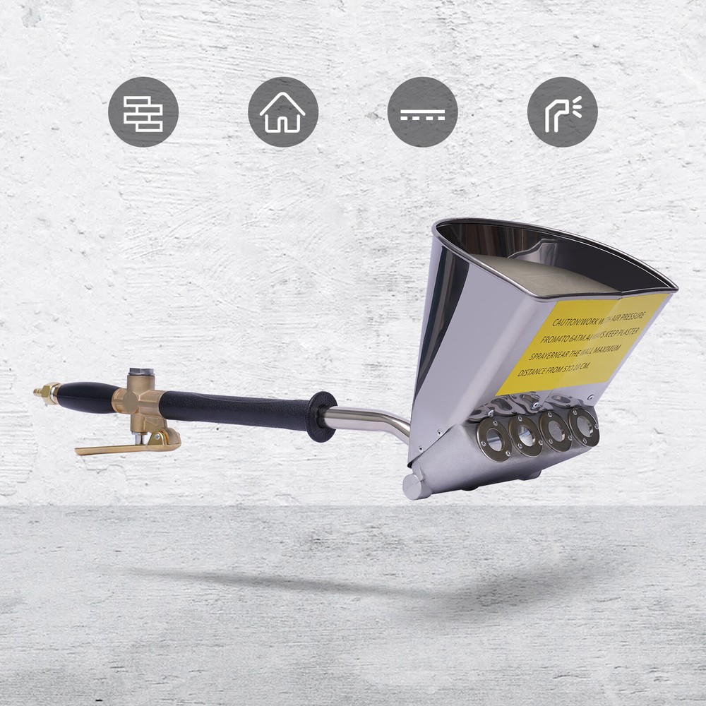 Air Stucco Cement Texture Hopper Sprayer with 4 Jets for Efficient Wall Coating