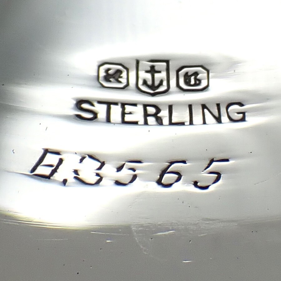 Engraved Scroll Napkin Ring Gorham Sterling Silver Mono Ida